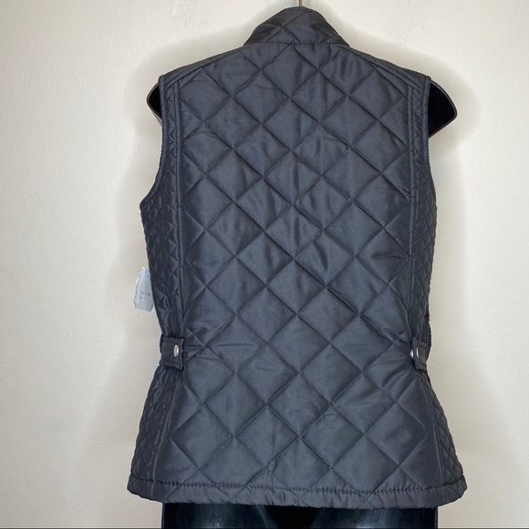Keren Hart Quilted Black Vest w Front Pockets - Picture 3 of 6